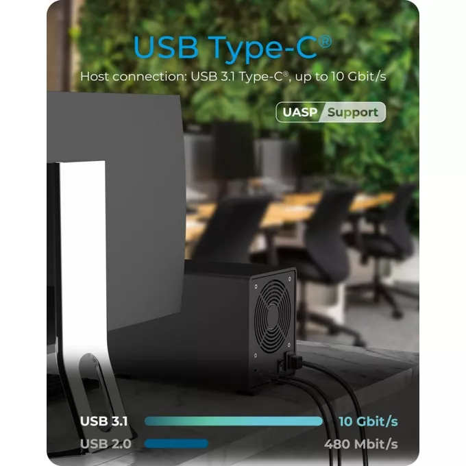 IcyBox Obudowa na 5 x HDD 3,5 cala SATA, B-3805-C31 , Single