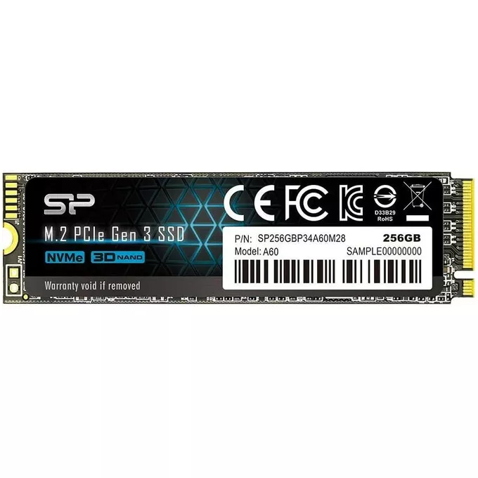 Silicon Power Dysk SSD A60 256GB M.2 PCIe 2200/1600 MB/s NVMe