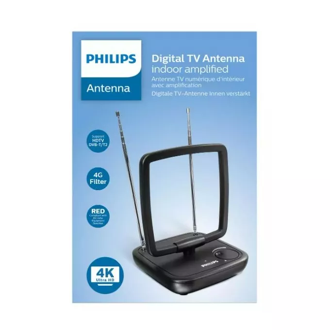 Philips Antena wewnętrzna 1.8m DVB-T/T2 ready RED