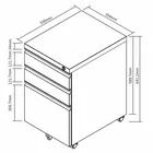 Maclean Szafka podbiurkowa metalowa MC-850 Czarna