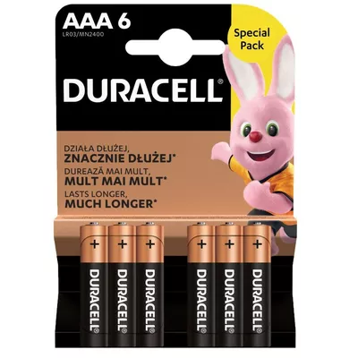 Duracell Bateria AAA/LR3 blister 6 sztuk