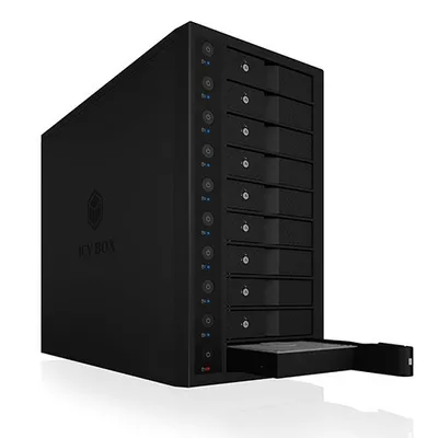 IcyBox Obudowa IB-3810-C31 10x HDD Single System dla 3,5&quot; HDD SATA I/II/III
