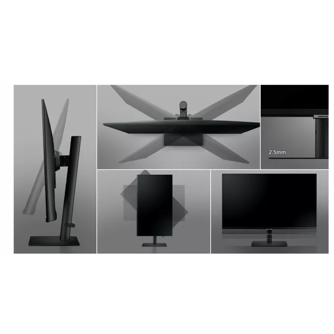 Samsung Monitor 27 cali LS27A600NWUXEN IPS 2560 x 1440 WQHD 16:9 1xHDMI 1xDP 5ms HAS+PIVOT płaski 3Y
