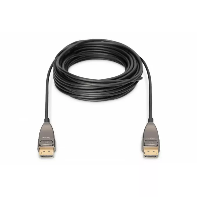 Digitus Kabel połączeniowy hybrydowy AOC DisplayPort 1.4 8K/60Hz UHD DP/DP M/M 15m Czarny