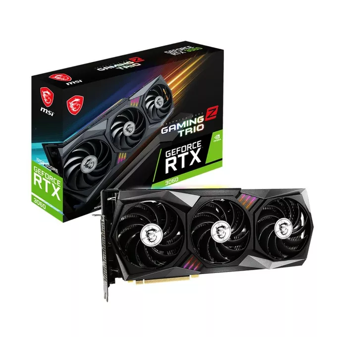 MSI Karta graficzna GeForce RTX 3060 GAMING Z TRIO 12GB GDDR6 192bit 3DP/HDMI