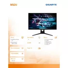 Gigabyte Monitor 32 cale M32U144Hz GAMING IPS/1ms/4K ULTRA HD /HDMI/DP/USB-C/ USB3.0/ GŁOŚNIK