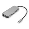 Digitus Stacja dokująca USB Typ C 8 portów Dual Monitor portów 4K 30Hz PD 3.0 RJ45 SD microSD HQ aluminiowa