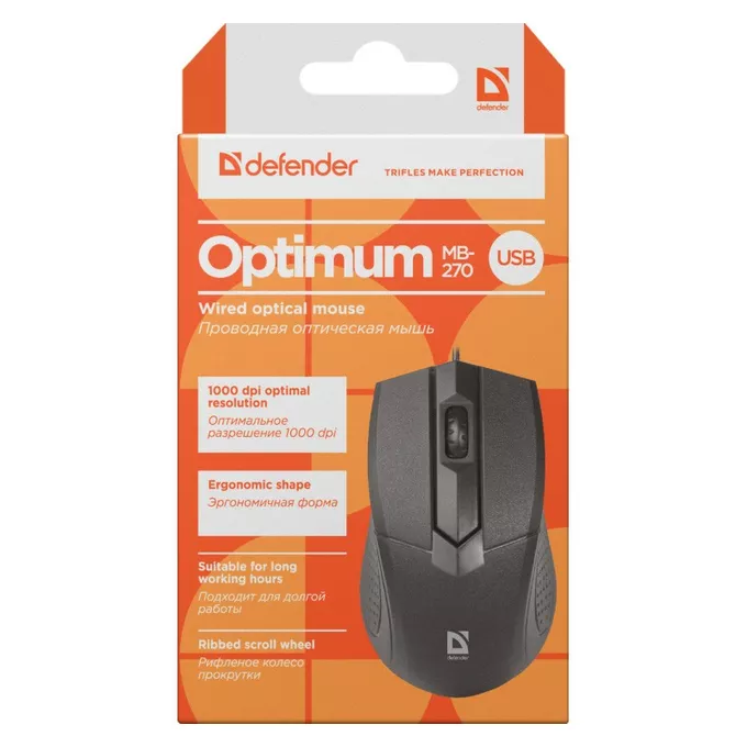 Defender Mysz przewodowa, optyczna, OPTIMUM MB-270