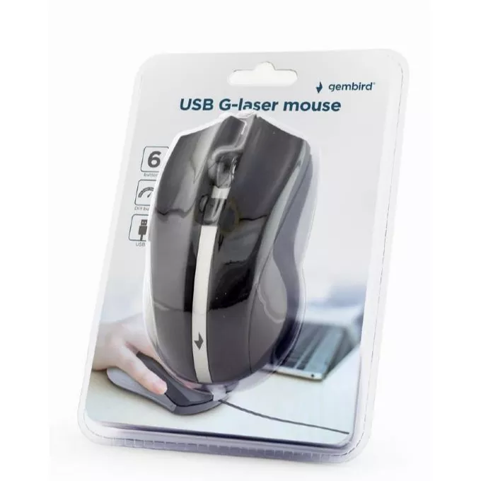 Gembird Mysz USB z G-laserowym sensorem