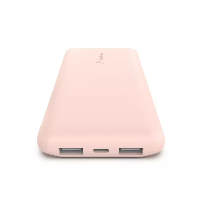 Belkin PowerBank 10 000mAh USB A i C 15W różowe złoto