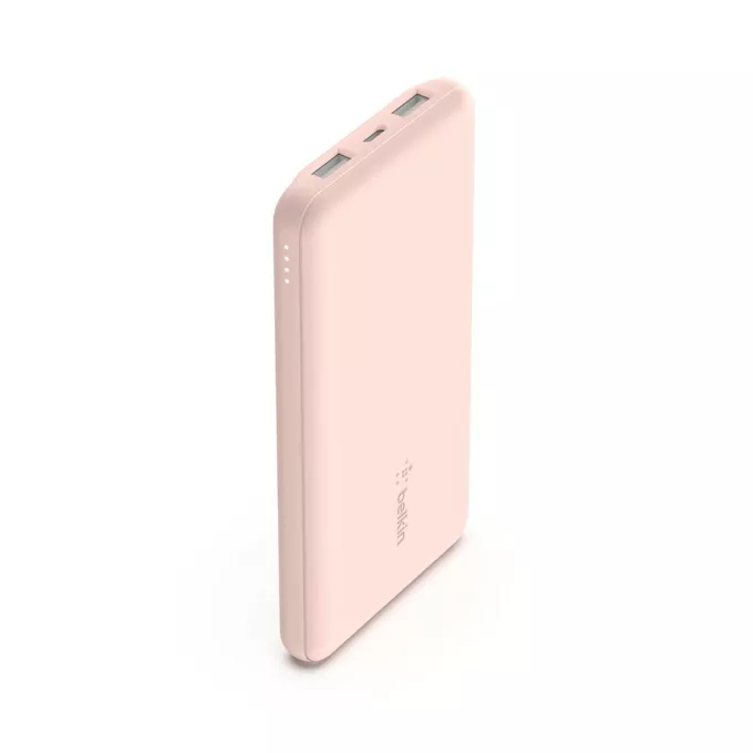 Belkin PowerBank 10 000mAh USB A i C 15W różowe złoto