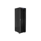 Lanberg Szafa instalacyjna rack stojąca 19 42U 800x800 czarna, drzwi szklane LCD (Flat pack)