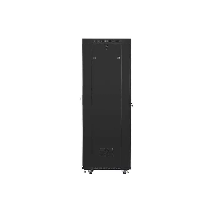 Lanberg Szafa instalacyjna rack stojąca 19 42U 800x800 czarna, drzwi szklane LCD (Flat pack)