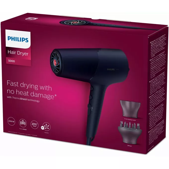 Philips Suszarka do włosów z technologią ThermoShield 2300W BHD510/00