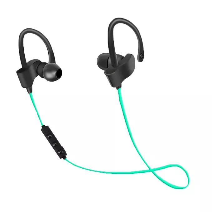 Esperanza Słuchawki douszne Bluetooth sportowe Czarno-zielone