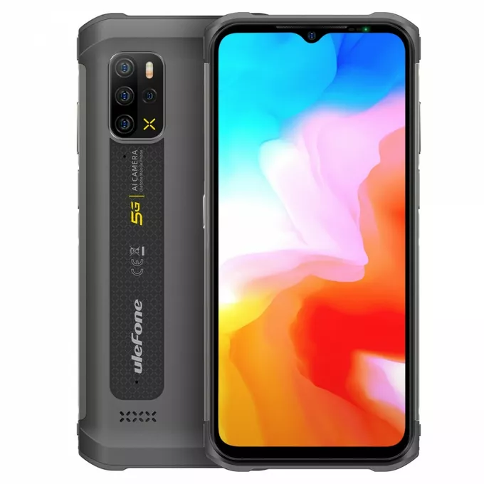ULEFONE Smartfon Armor 12 5G 8/128GB IP68/IP69K 5180mAh DualSIM Szaro-pomarańczowy