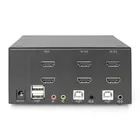 Digitus Przełącznik KVM 2 portowy HDMI, Dual Display, 4K 30Hz