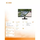 AG NEOVO Monitor 23,8 cala SC-2402 czarny IPS FHD VGA HDMI