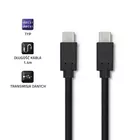 Qoltec Kabel USB 3.1 typ C męski | USB 3.1 typ C męski | 1.4m | Czarny