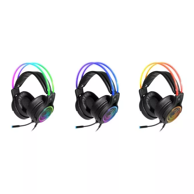 Słuchawki nauszne z mikrofonem COSMO PRO 7.1 RGB, USB