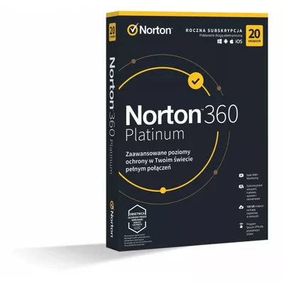 Norton360 PLATINUM 100GB PL 1Użytkownik 20Urz±dzeń 1Rok 21427517