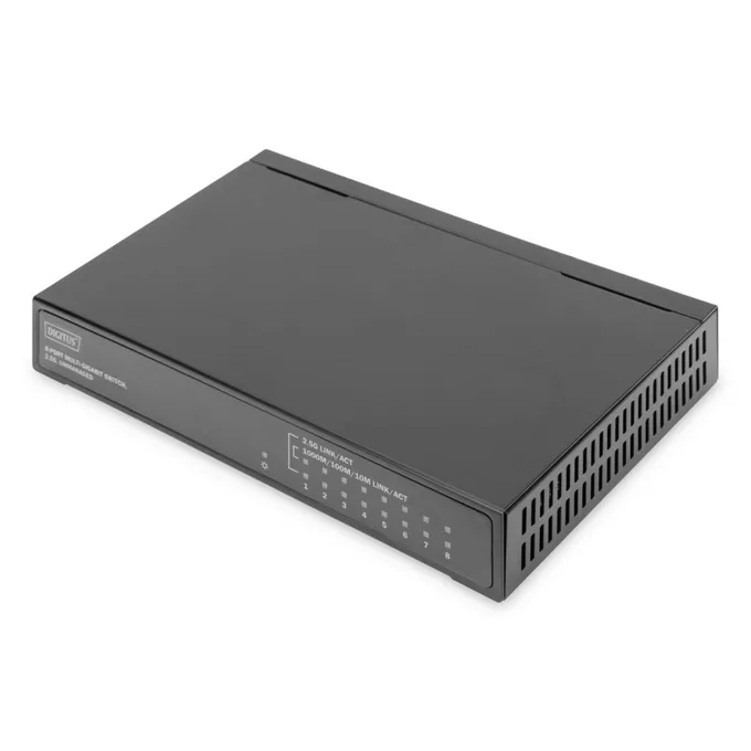 Digitus Switch niezarządzalny 2.5 Gigabit Ethernet Desktop 8-portów 10/100/1000/2500Mbps