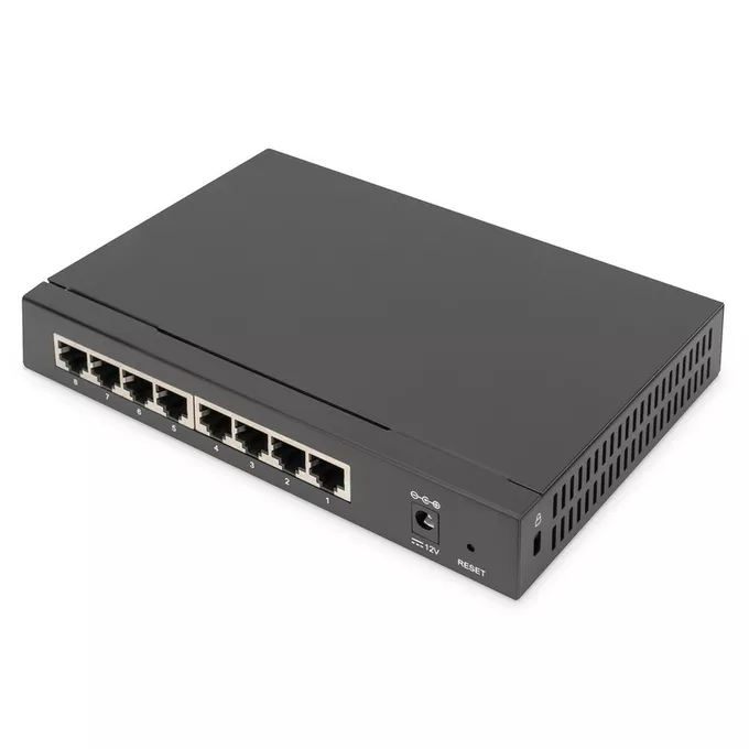 Digitus Switch niezarządzalny 2.5 Gigabit Ethernet Desktop 8-portów 10/100/1000/2500Mbps