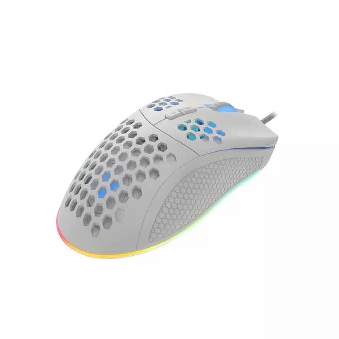 Genesis Mysz Krypton 555 8000DPI podświetlenie RGB Biała