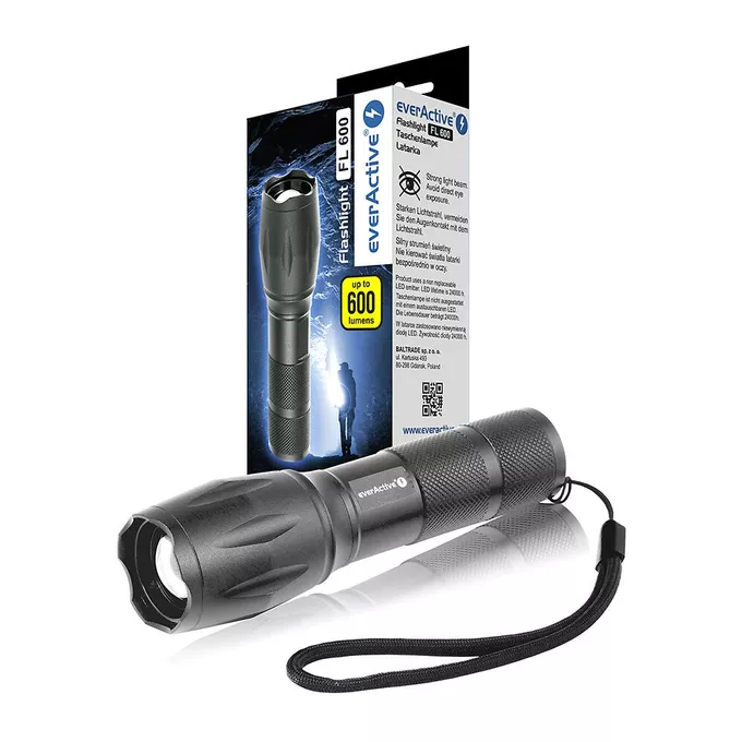 everActive Latarka ręczna diodowa LED 600 lumenów FL600 dioda CREE XM-L2