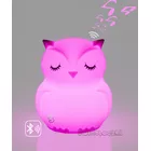 Mesmed Lampka silikonowa zmieniająca kolory z głośnikiem Bluetooth Świetlaczek Sówka HU HU