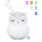 Mesmed Lampka silikonowa zmieniająca kolory z głośnikiem Bluetooth Świetlaczek Sówka HU HU