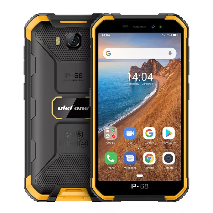 ULEFONE Smartfon Armor X6 2/16GB IP68/IP69K DualSim 4000 mAh Pomarańczowy