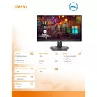 Dell Monitor G3223Q 32 cali FreeSync 144Hz IPS LED 4K (3840x2160)/16:9/DP/2xHDMI/USB-B/USB/3Y AES&amp;PPE