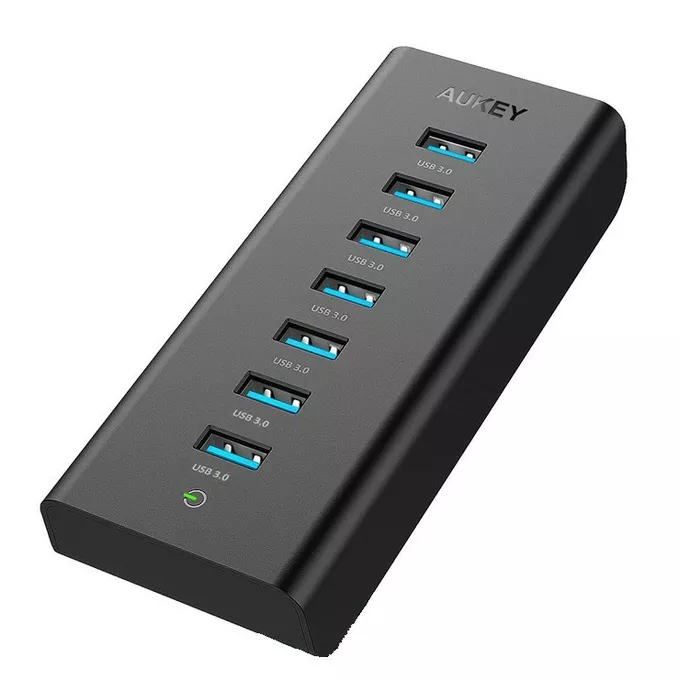 AUKEY CB-H3 aktywny HUB USB | 7w1 | 7xUSB 3.0