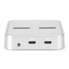 Digitus Stacja dokująca do dysków SSD M.2 NVMe + M.2 SATA z czytnikiem kart SD-Express, USB-C, Srebrna