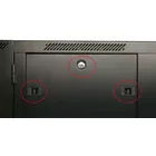 Extralink Szafka wisząca rack 12U 600x600 czarna dwusekcyjna