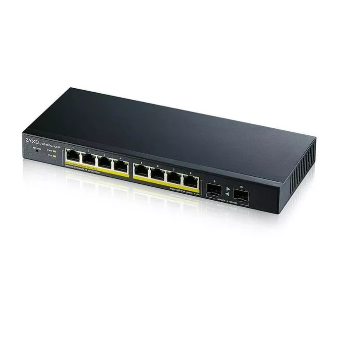 Zyxel Przełącznik GS1900-10HP v2 8port L2 PoE 2xSFP 70W 802.3at