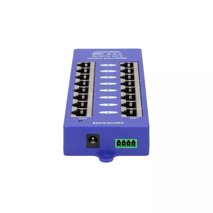 Extralink PoE Injector 8 portów Gigabit