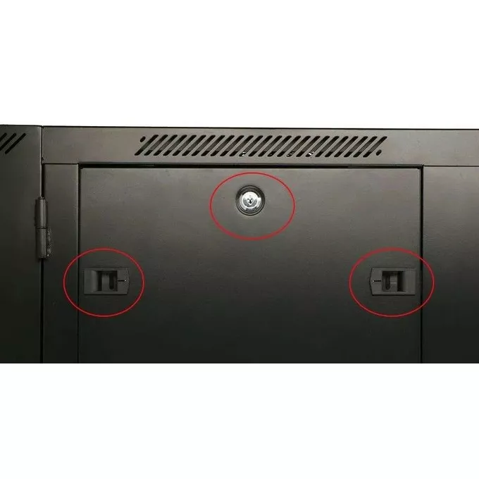 Extralink Szafka wisząca rack 12U 600x600 czarna dwusekcyjna