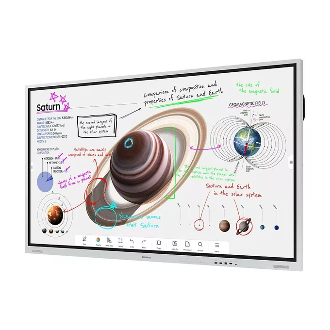 Samsung Monitor profesjonalny WM85B Flip PRO 85 cali Dotykowa 16h/7 350(cd/m2) 3840 x 2160 (UHD) Flip App WiFi/BT 3 lata d2d (LH85WMBWLGCXEN)