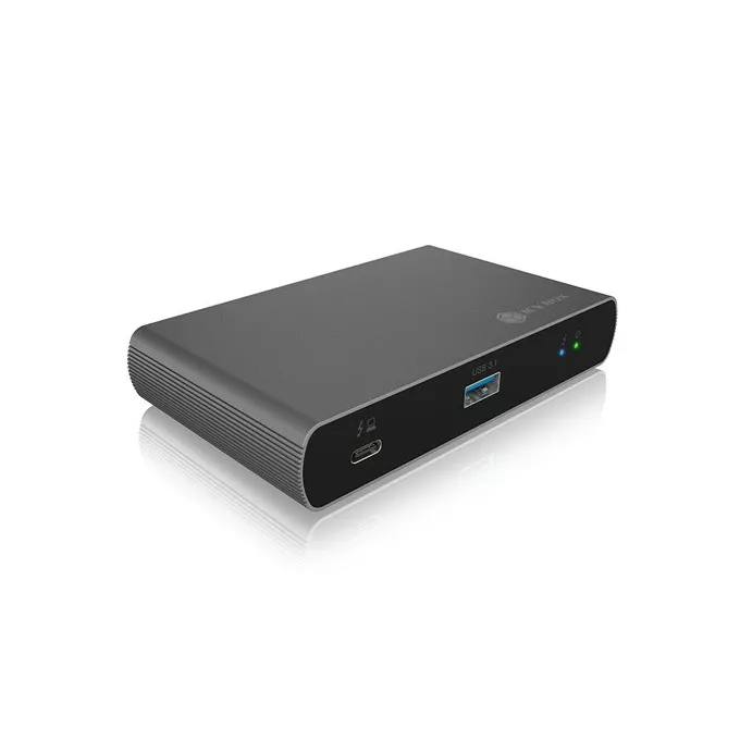 IcyBox Hub IB-HUB801-TB4 Thunderbolt 4 HUB, 3x Thunderbolt 4 do 40 Gbit/s i 1x USB 3.2 Gen2 Type-A do 10 Gbit/s