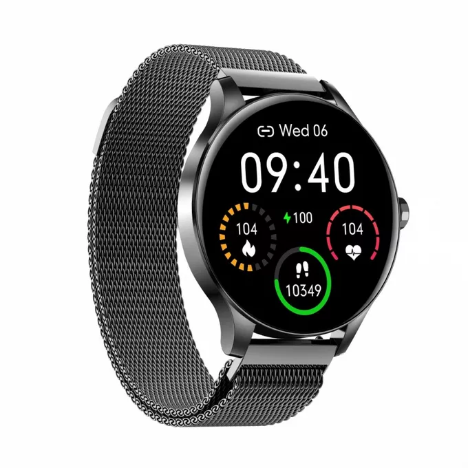 Garett Electronics Smartwatch Classy czarny stalowy