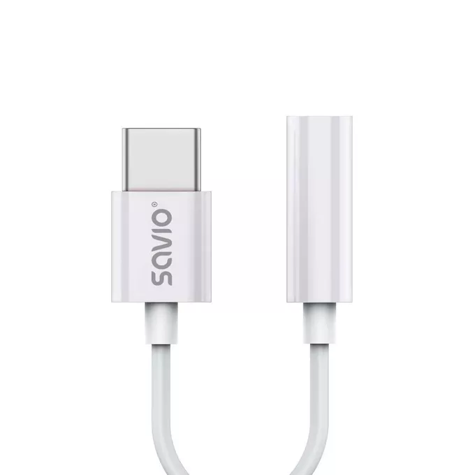 Savio Adapter USB-C - Mini Jack 3,5mm, Xiaomi, Huawei, Oppo,  AK-51