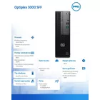 Dell Komputer Optiplex 3000 SFF/Core i5-12500/8GB/256GB SSD/Integrated/Kb/Mouse/W11Pro/3Y