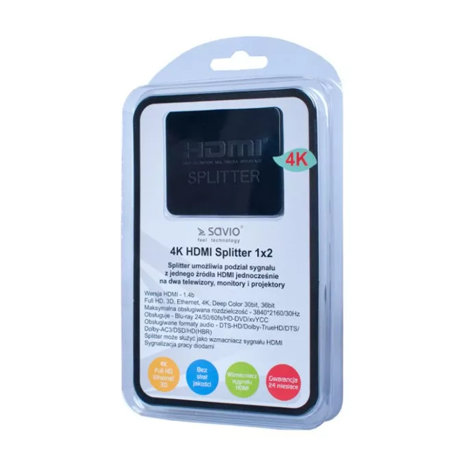 Savio Splitter HDMI 4K, CL-93
