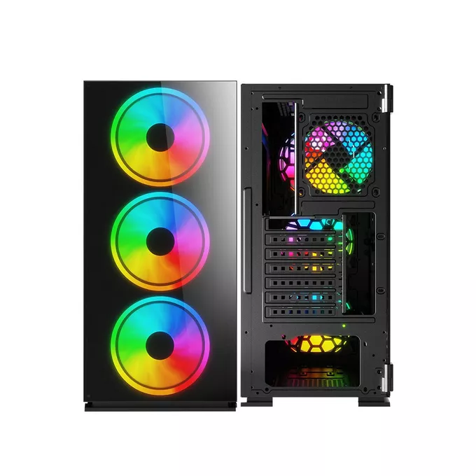 Savio Obudowa komputerowa, ARGB, Glass, Prime X1