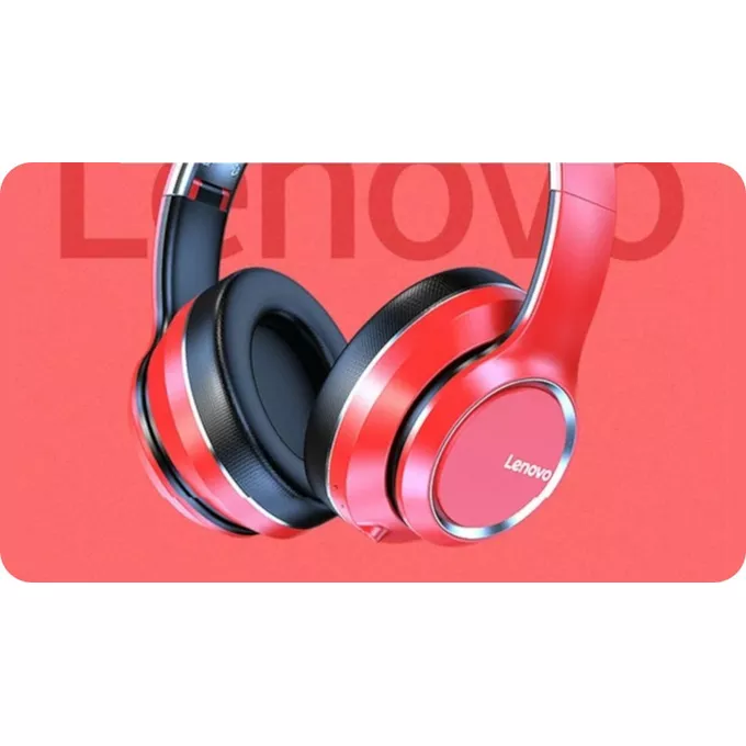 Lenovo Słuchawki nauszne bluetooth HD200 Czerwone