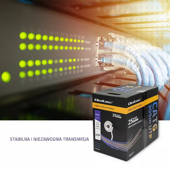 Qoltec Kabel sieciowy / skrętka UTP | CAT6 | 305m