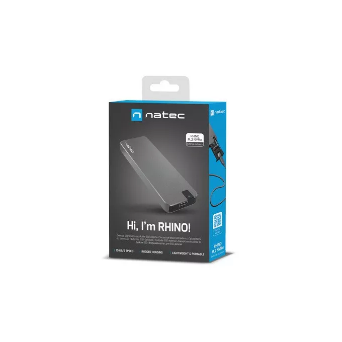 Natec Kieszeń zewnętrzna SSD Rhino M.2 NVME USB-C 3.1 Gen 2 aluminium