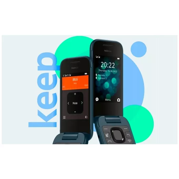 Nokia Telefon 2660 Flip Blue